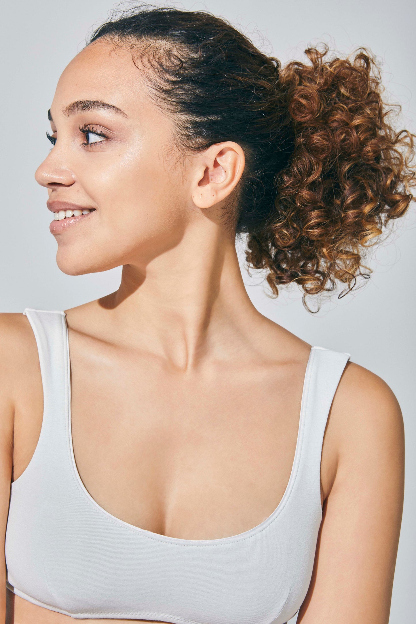 Scoop neck bralette<br> GREY