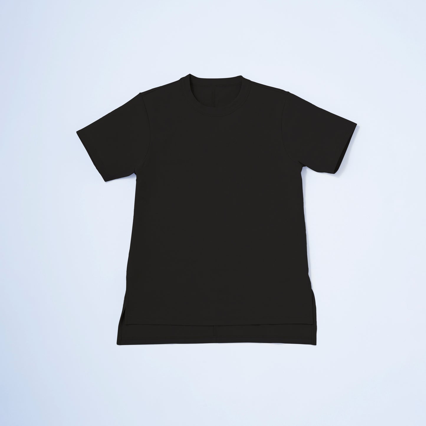 Side Slit T-shirt<br> BLACK