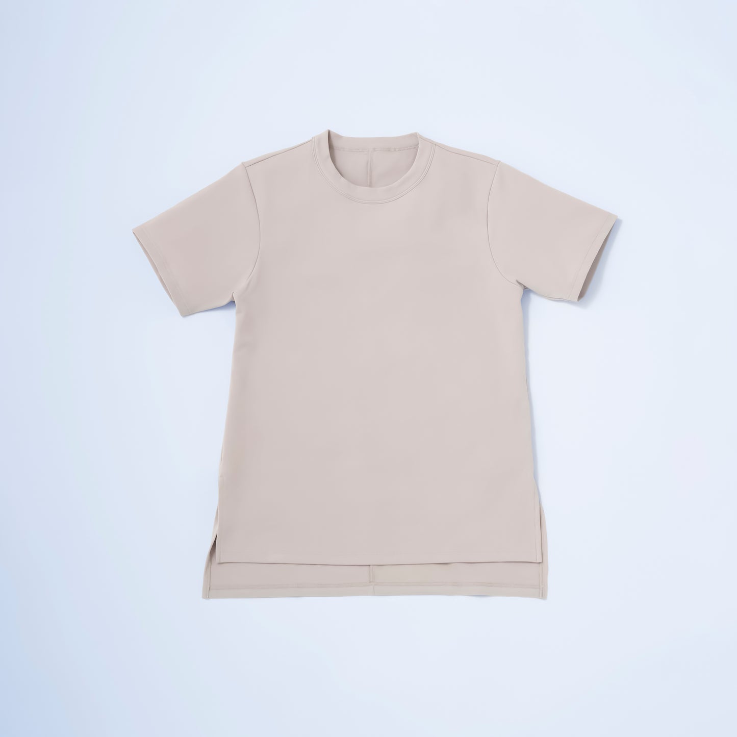 Side Slit T-shirt<br> GREY BEIGE