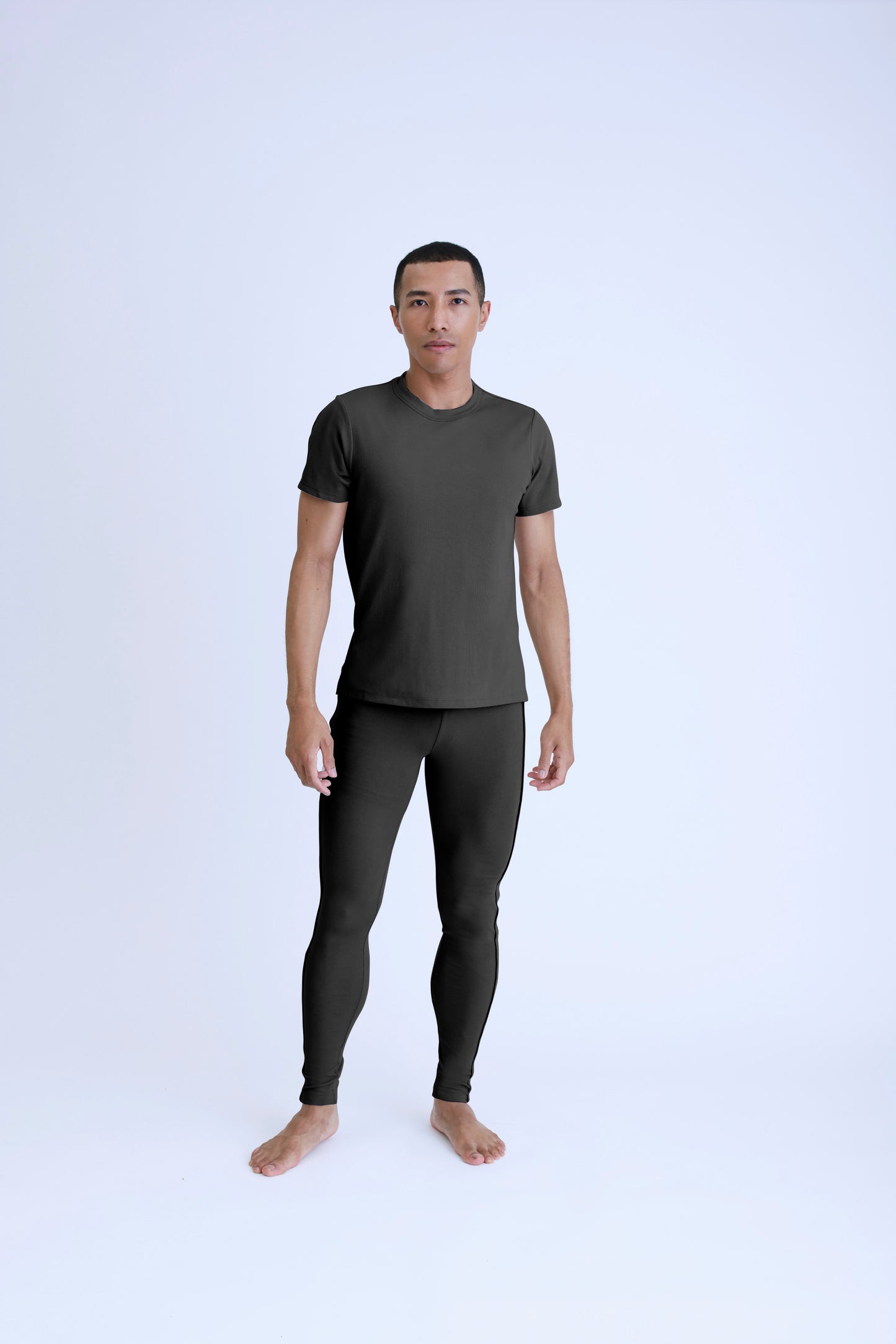 Side Slit T-shirt<br> BLACK