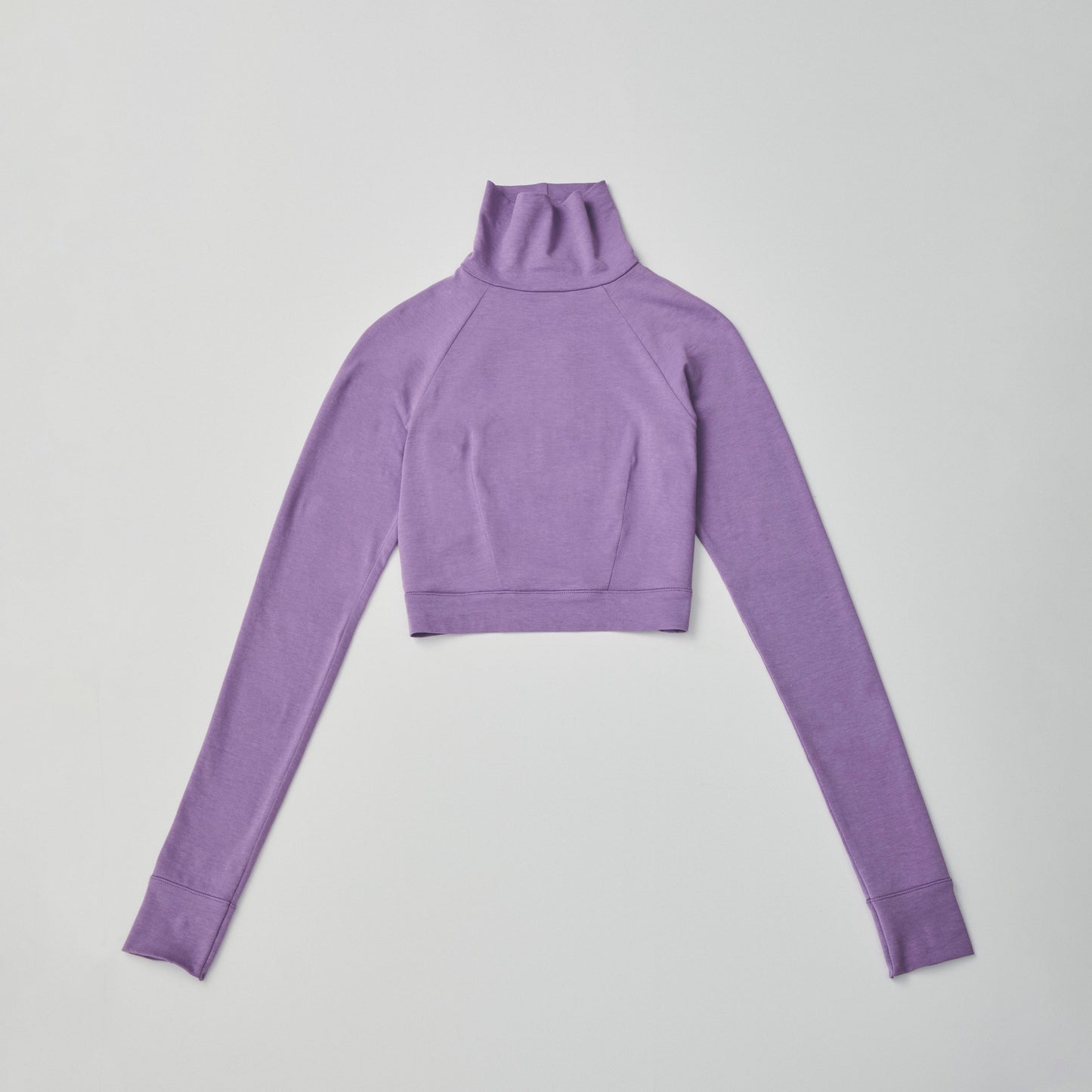 Turtle neck long sleeve top<br> PURPLE