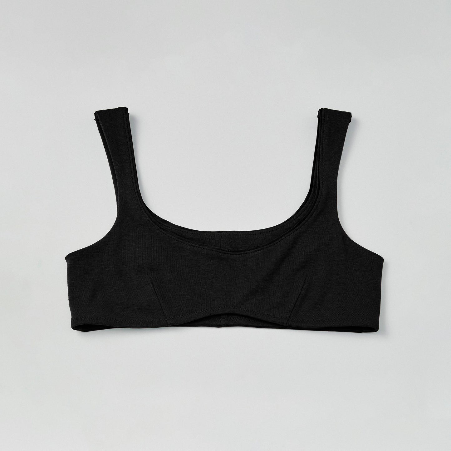 Scoop neck bralette<br> BLACK