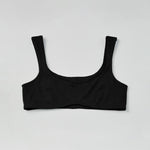 Scoop neck bralette<br> BLACK