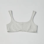 Scoop neck bralette  <BR>GREY