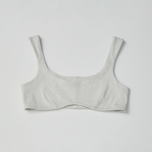 Scoop neck bralette  <BR>GREY