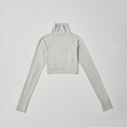 Turtle neck long sleeve top  <BR>GREY