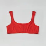 Scoop neck bralette  <BR>ORANGE