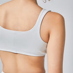 Scoop neck bralette  <BR>GREY