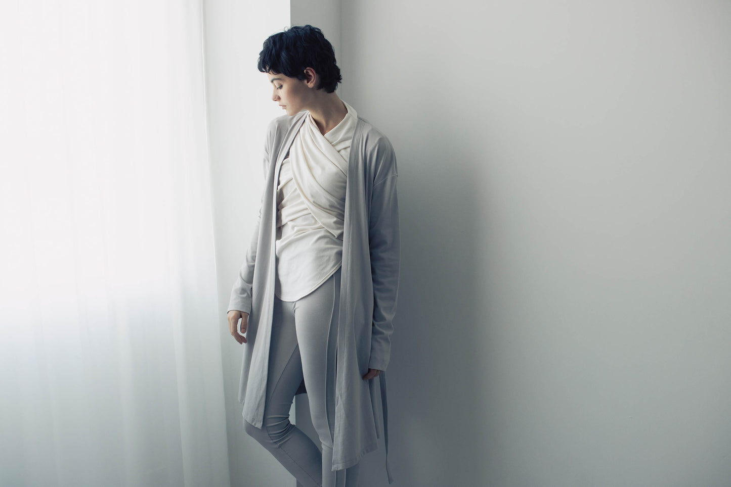 Long Cardigan<br> GREY BEIGE