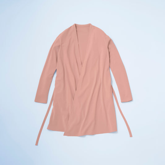 ロングカーディガン <BR> SALMON PINK