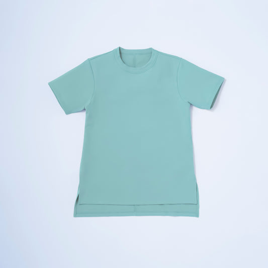 サイドスリットTシャツ <BR> GREEN