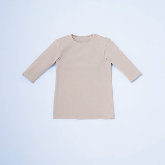 インナー5分袖Tシャツ <BR> GREY BEIGE