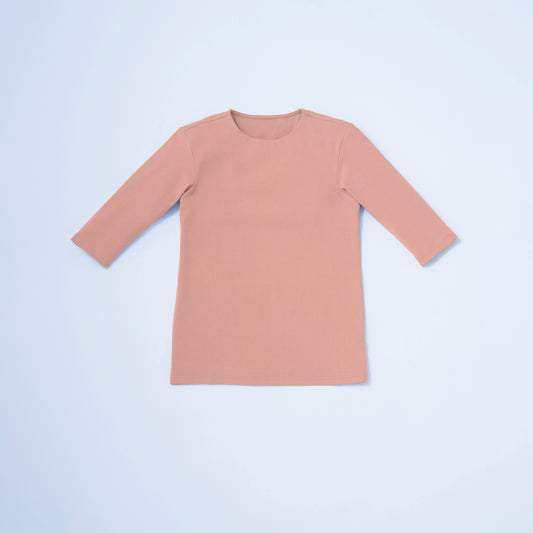 インナー5分袖Tシャツ <BR> SALMON PINK